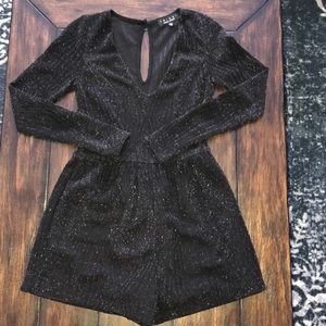 Black long sleeve romper